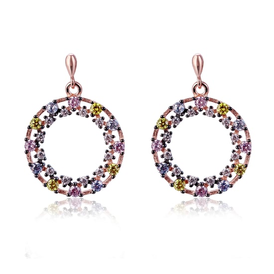 Orphelia 'Ardelle' Women's 925 Sterling Silver Drop Earrings - Rose ZO-7464 - Image 1