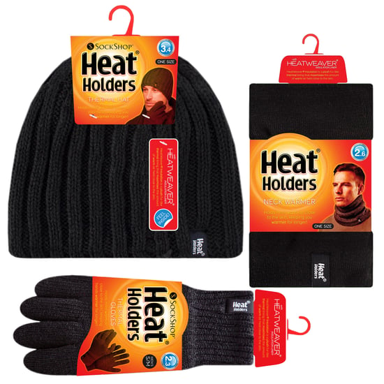 Set de Gorro, Cuello y Guantes para Hombre | Calentadores | Accesorios de Invierno - Negro - Image 2