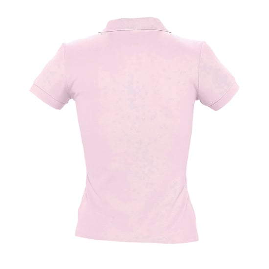 SOLS Womens/Ladies People Pique Short Sleeve Cotton Polo Shirt (Pale Pink) - Image 3