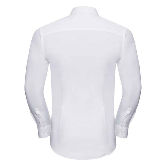 Russell Collection Mens Ultimate Stretch Long-Sleeved Formal Shirt (White) - Image 2