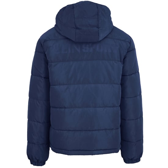 Chaqueta azul marino acolchada con logo en la espalda atrevida de Plein Sport - Image 2