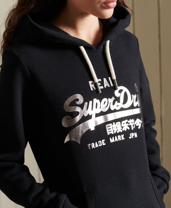 Sudadera con capucha bohemia brillante con logotipo vintage de Superdry - Image 4
