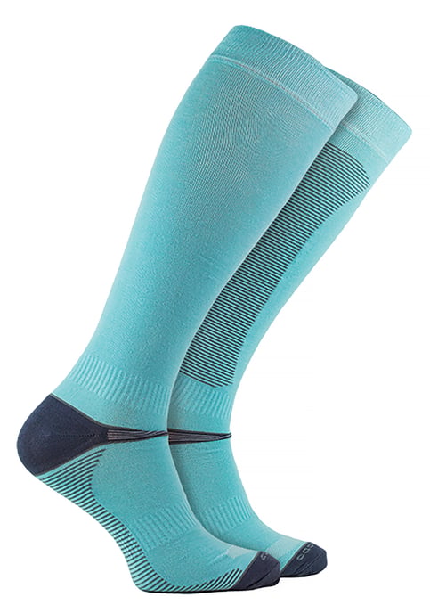 Calcetines de Bambú para Equitación | COMODO | Calcetines largos para equitación | Calcetines de bambú hasta la rodilla - Turquesa claro - Image 1