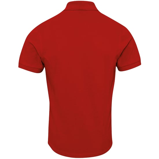 Premier Mens Coolchecker Plus Piqu Polo Shirt (Red) - Image 2