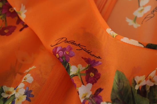 Blusa de manga larga mujer con estampado floral naranja de Dolce & Gabbana - Image 5