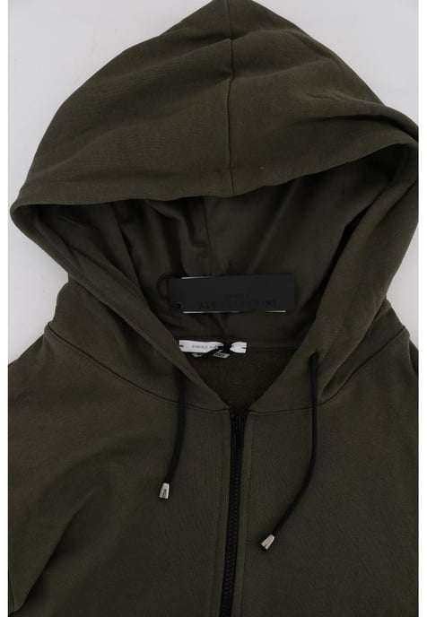 Sudadera de hombre con capucha y cremallera completa en verde de Daniele Alessandrini - Image 5