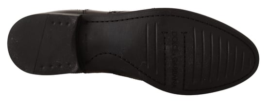 Botines planas de cuero negro Dolce Gabbana hasta el tobillo. - Image 4