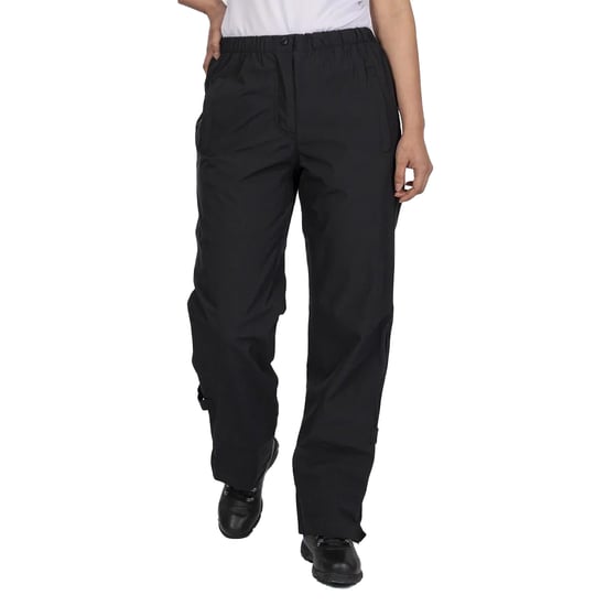 Island Green Womens/Ladies Drop Hem Waterproof Trousers (Black) - Image 1