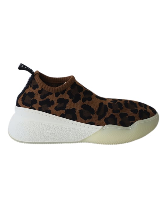 Stella Mccartney Slip-On Sneakers in Leopard Print Jacquard Knit - Image 1