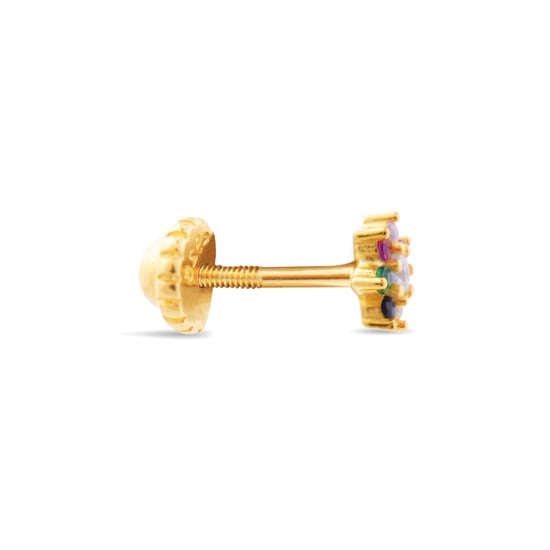 Piercing Luxenter, Fanti Plata de Ley 925 y Circonita Multicolor acabado en oro amarillo de 18 Quilates - Image 2