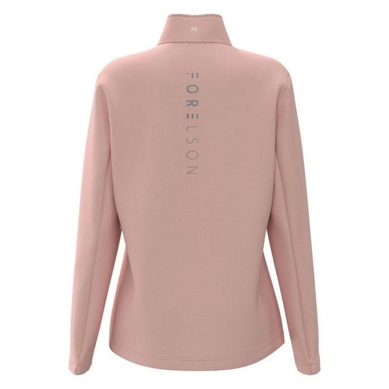 Forelson Womens/Ladies Broadway Quarter Zip Golf Base Layer Top (Pink) - Image 2