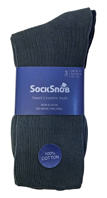 6 Pares de Calcetines de Algodón Transpirables y No Elásticos para Hombre. - Image 2