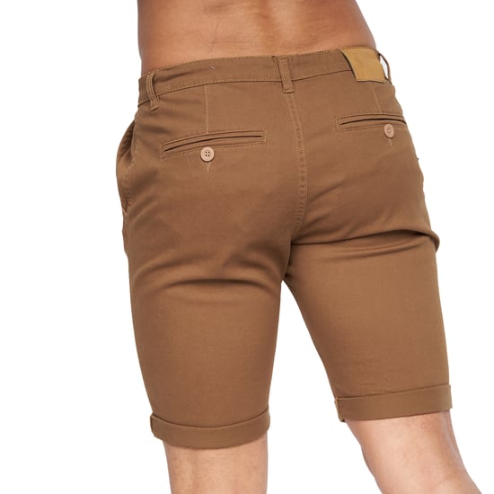 Crosshatch Mens Sinwood Chino Shorts (Cinnamon) - Image 5