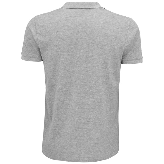 SOLS Mens Planet Pique Organic Polo Shirt (Grey Marl) - Image 2