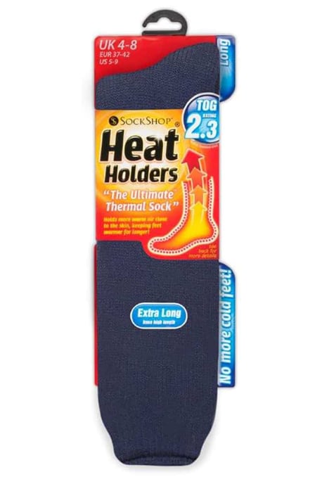 Calcetines térmicos extralargos para mujer en Cerise y Vino by Heat Holders - Image 2