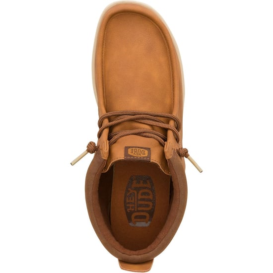 HEYDUDE Wally Mid GripR Classic Polyurethane Men's Cognac/Tan Boots - Image 4