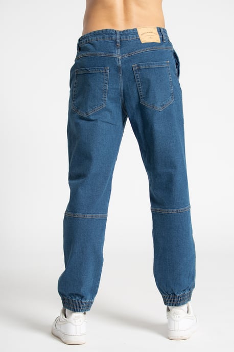 Cotton Cargo Cuffed Denim Pant