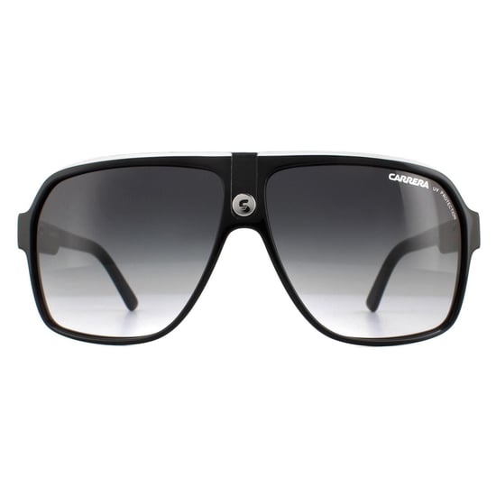 Carrera Aviator Unisex Black and White Grey Gradient Sunglasses