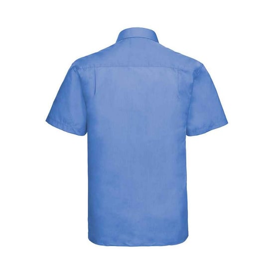 Russell Collection Mens Poplin Easy-Care Short-Sleeved Formal Shirt (Corporate Blue) - Image 2