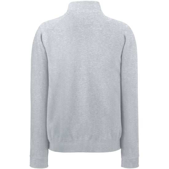 Fruit Of The Loom Mens Zip Neck Sweatshirt (Heather Grey) - Image 2