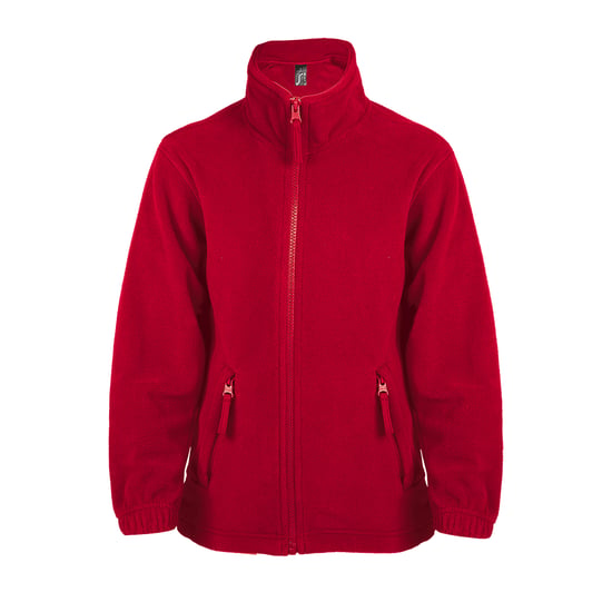 SOLS Childrens/Kids North Zip-Up Fleece Jacket (Red) - Image 1
