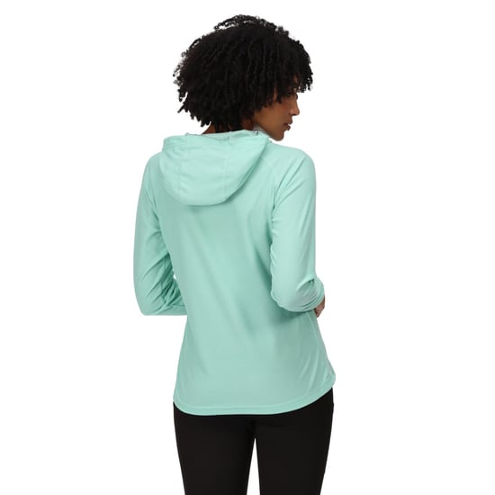 Regatta Womens/Ladies Montes Lightweight Hoodie (Ocean Wave/White) - Image 5