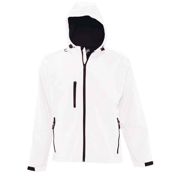 SOLS Mens Replay Hooded Soft Shell Jacket (White) - Image 1
