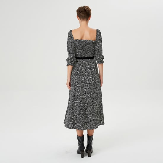 Smoked dress with square collar and liberty print - Image 5