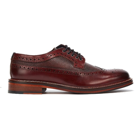 Ben Sherman Archie Brogue Mens Burgundy Shoes - Image 5