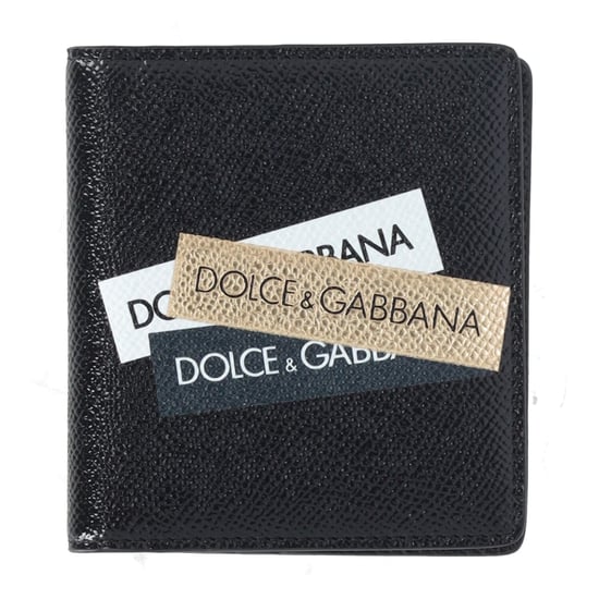 Dolce & Gabbana Logo Bi-Fold Wallet in Black Leather - Image 6