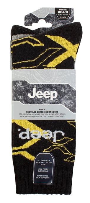 Calcetines de Camuflaje, Calcetines de Camuflaje de Algodón Reciclado - Negro / Amarillo - Image 2