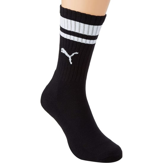 Puma Unisex Adult Heritage Stripe Crew Socks (Pack of 2) (Black/White) - Image 3
