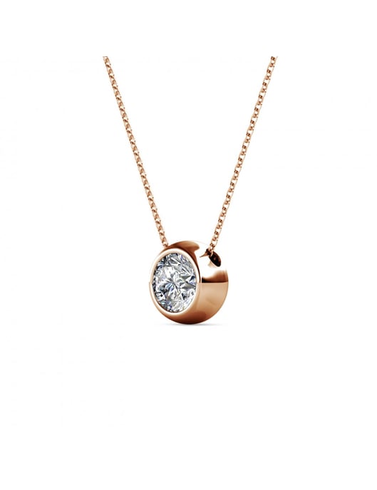 Colgantes Luna - Oro rosa y Cristal - Image 3