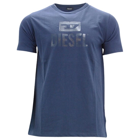Diesel camiseta monotona con logo azul marino - Image 1