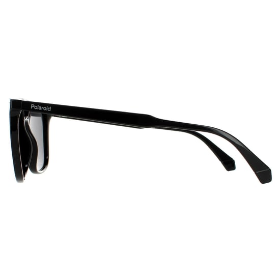 Gafas de sol polarizadas Polaroid Rectángulo para hombre en negro y gris - Image 3