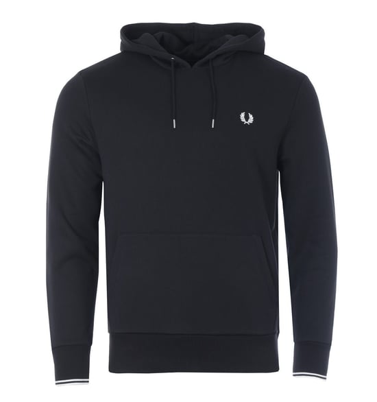 Sudadera con capucha para hombre Fred Perry con detalles en negro - Image 1