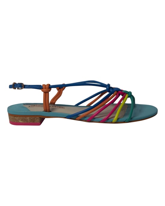 Sophia Webster Rainbow Strappy Sandals in Multicolor Leather - Image 1