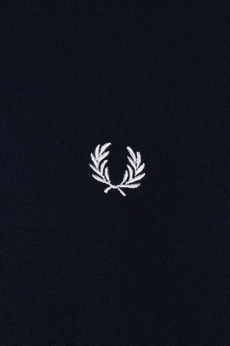 Camisa de Punto de Manga Larga Fred Perry Azul Marino - Image 3