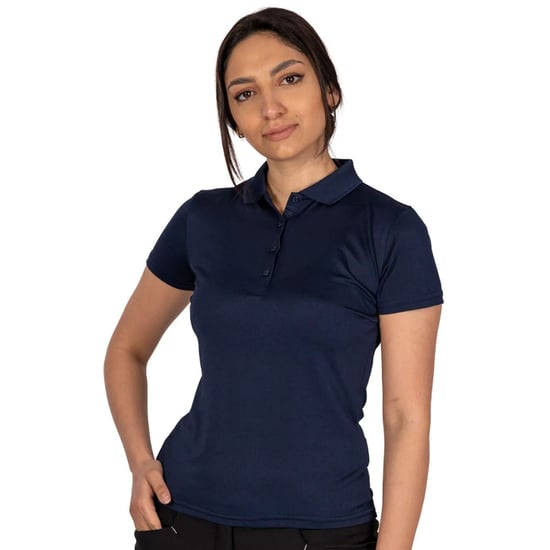 Island Green Womens/Ladies Classic Micro Pique Golf Polo Shirt (Navy) - Image 1