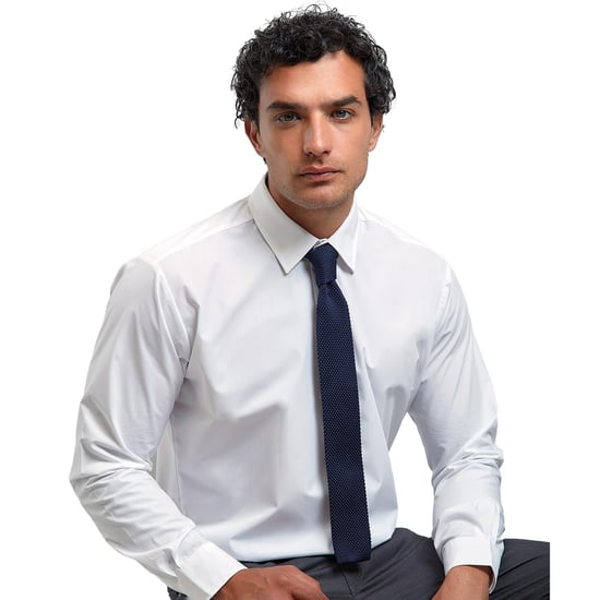 Premier Unisex Adult Slim Knitted Tie (Navy) - Image 2