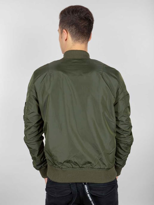 Men's Alpha industries Ma-1 Tt Bomber Jacket in Dark Green - Image 2