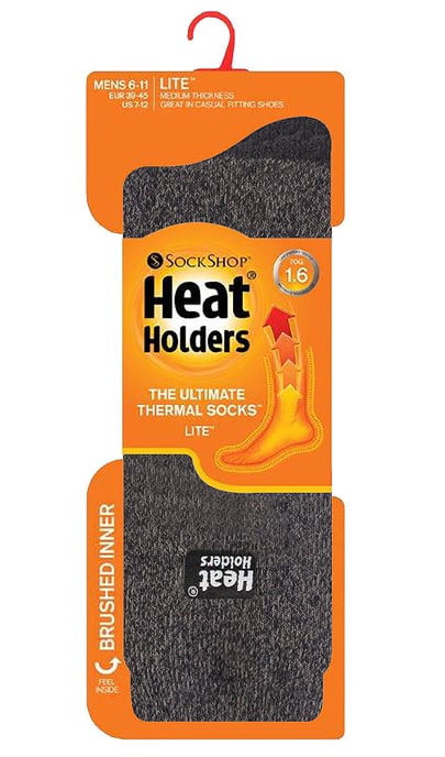 Heat Holders Lite - Multipack de 3 pares Calcetines térmicos aislantes para hombre para invierno | Calcetines finos y cálidos para vestir - Charcoal - Image 2