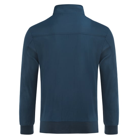 Men's Bomber Jacket with Stand-Up Collar, Transitional Jacket for Autumn, Casual Sports Jacket Dark Blue - Image 4