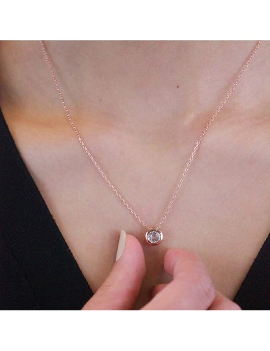 Colgantes Simplicity - Oro rosa y cristal - Image 2