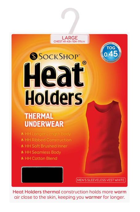 Heat Holders - Chaleco térmico sin mangas de algodón para hombre - Image 2