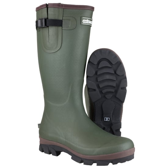 Cotswold Grange Neoprene Mens Rubber Wellington Boots (Green)