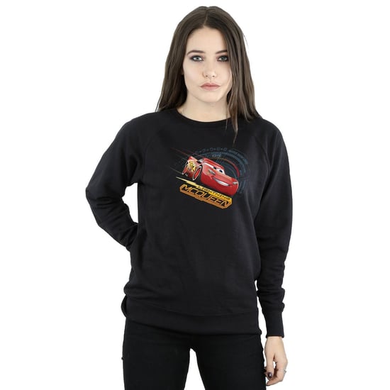 Disney Womens/Ladies Cars Lightning McQueen Sweatshirt (Black)