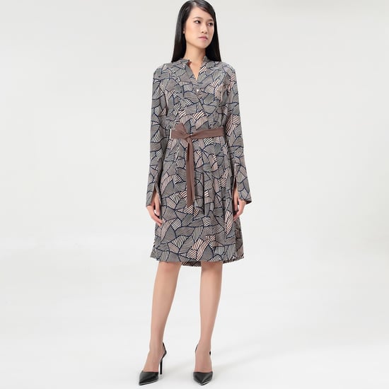 Geometrical vintage print tunic dress - Image 1