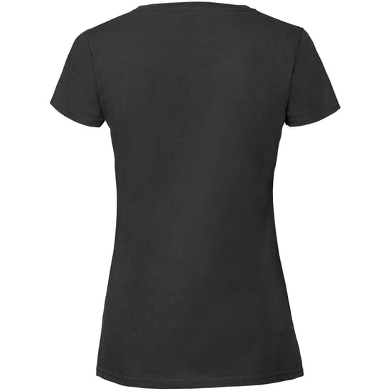 Fruit Of The Loom Womens/Ladies Ringspun Premium T-Shirt (Jet Black) - Image 2