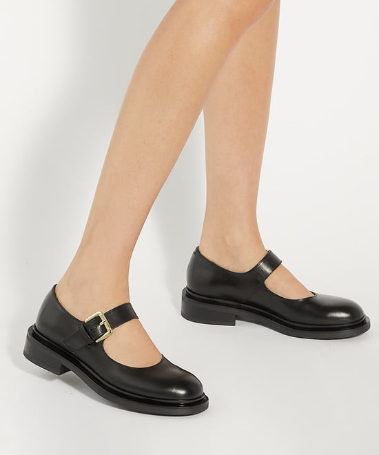 Dune Ladies Huckle - Leather Low Heel Mary Janes